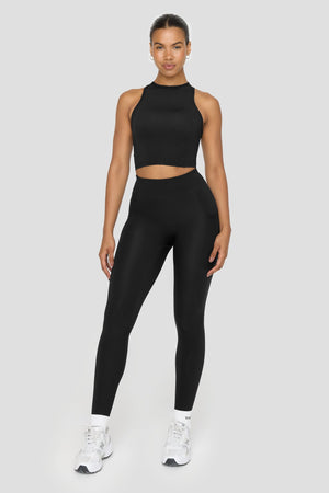 FormTech High Waisted Adjuster Running Legging - Black