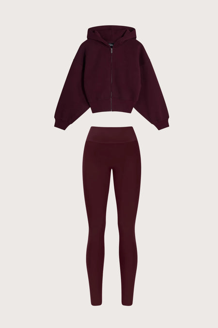 Cocoon & Legging Set - Burgundy
