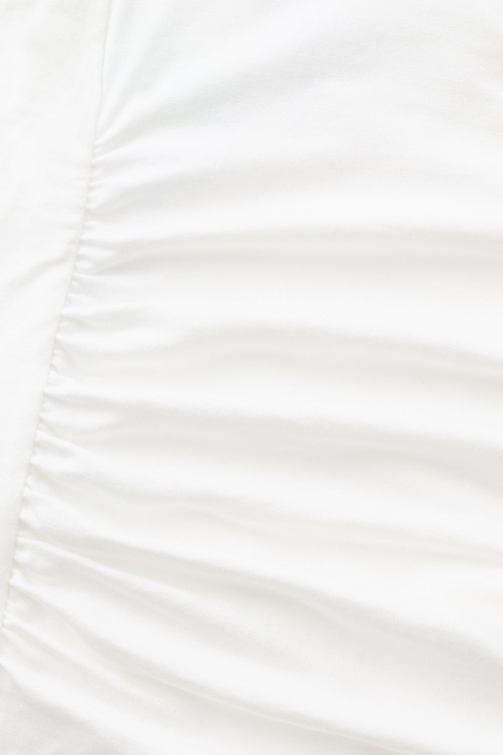 365 Ruched Side Open Back Long Sleeve Top - Coconut Milk