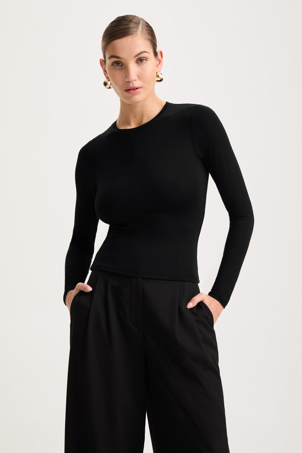 365 Long Sleeve Top - Shadow Black