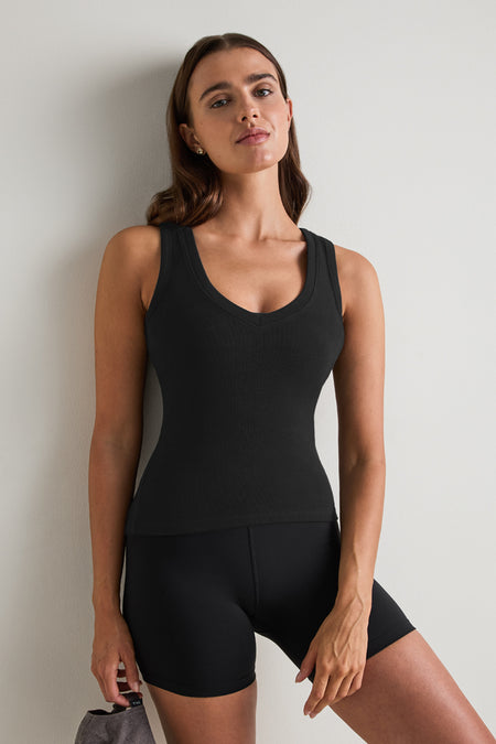 365 Rib Reversible Tank - Shadow Black