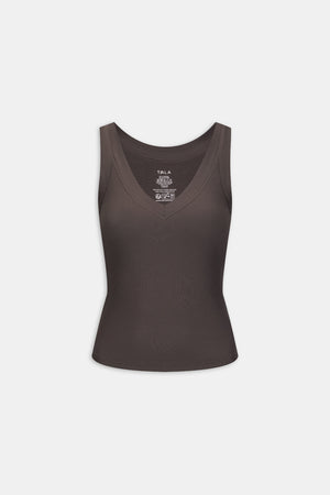 365 Sculpting Lounge Reversible Tank - Mocha Brown