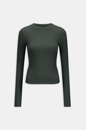 365 Sculpting Lounge Top - Dark Moss