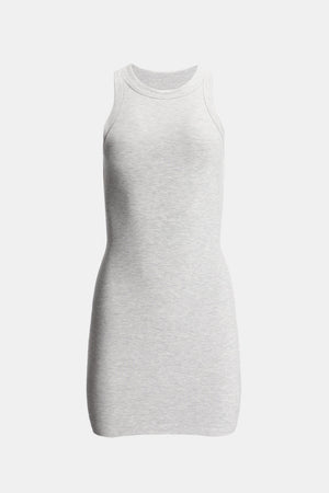 365 Sculpting Lounge Racer Mini Dress - Grey Marl