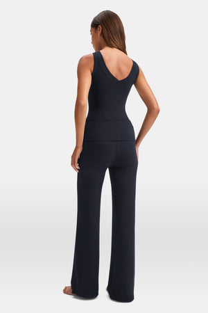 365 Sculpting Lounge Flared Trousers - Washed Navy