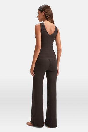 365 Sculpting Lounge Flared Trousers - Espresso