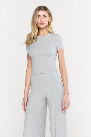 365 Sculpting Lounge Short Sleeve T-Shirt - Grey Marl