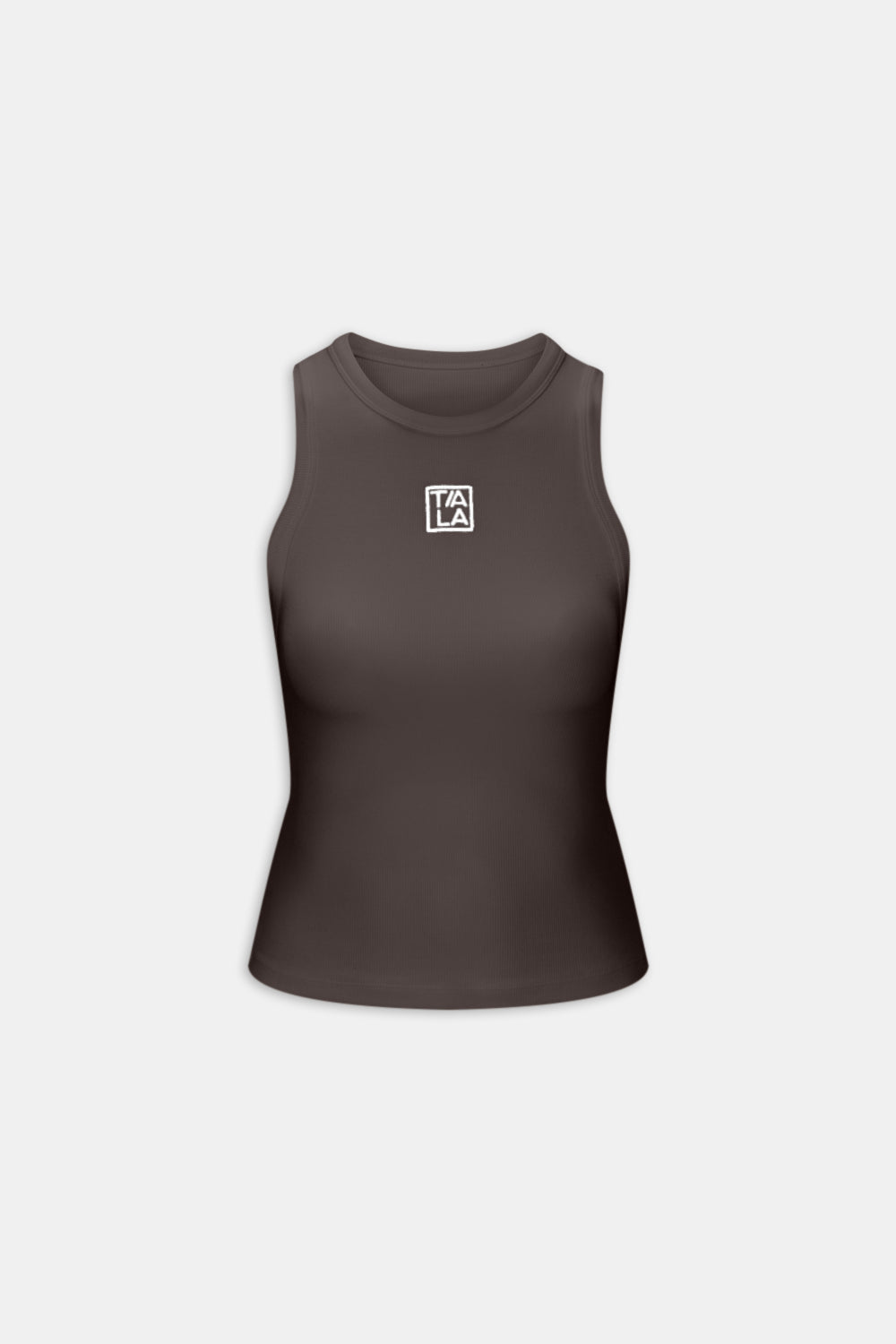 365 Rib Logo Racer Vest - Espresso