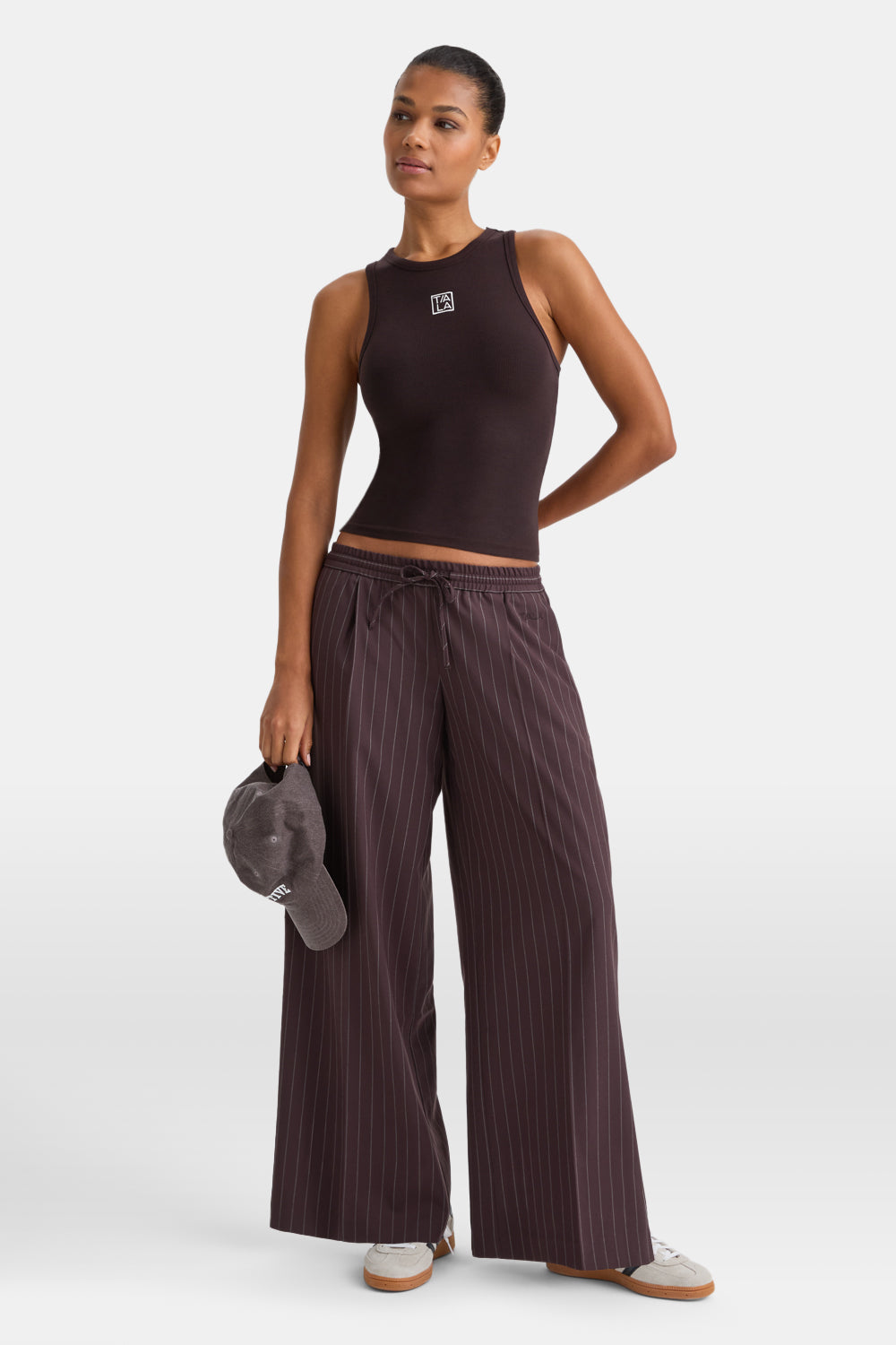 365 Rib Logo Racer Vest - Espresso