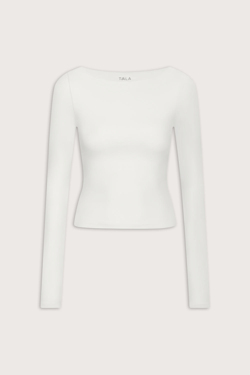 365 Boat Neck Long Sleeve Top - Coconut Milk
