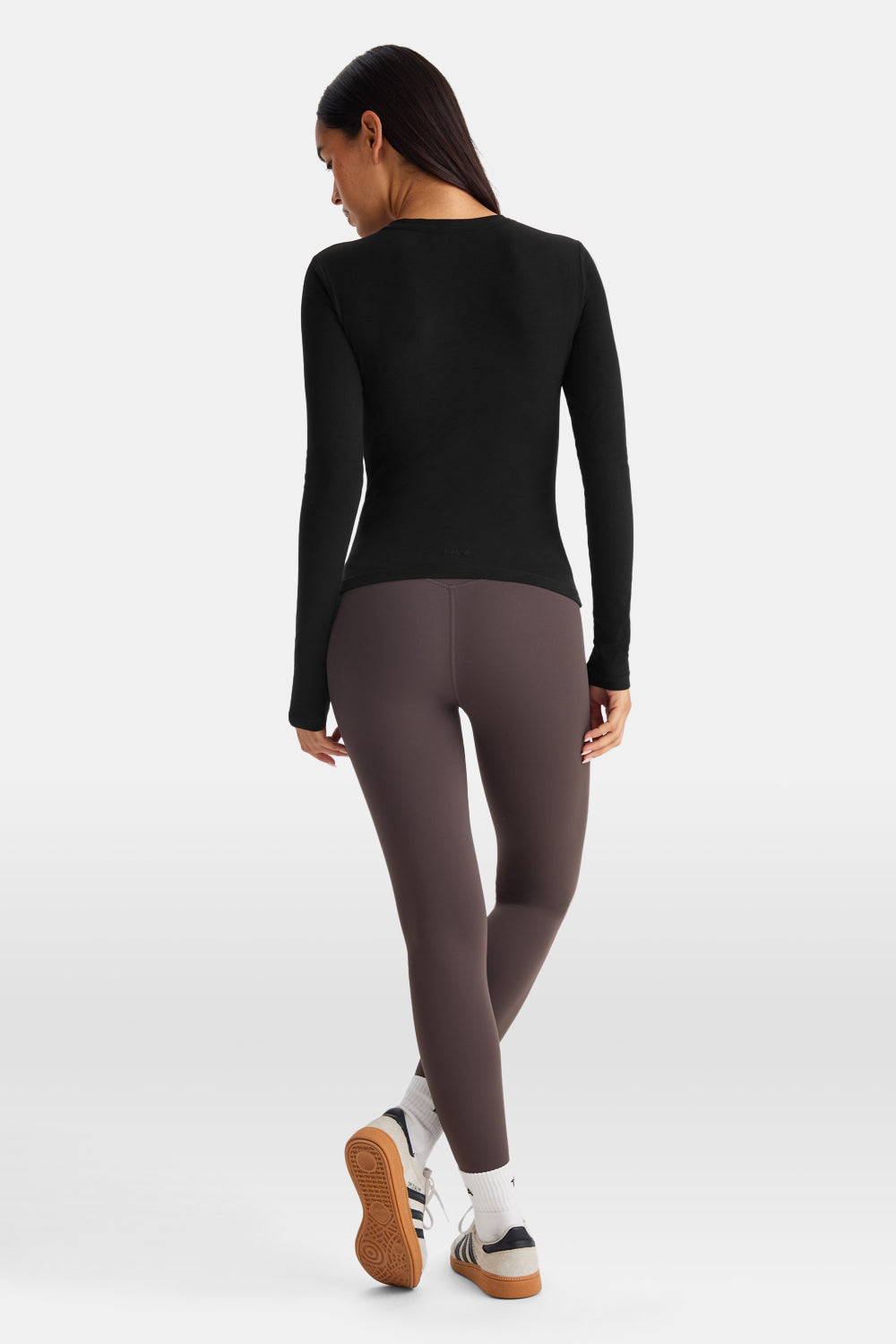 365 Core Cotton Long Sleeve Henley Top - Black