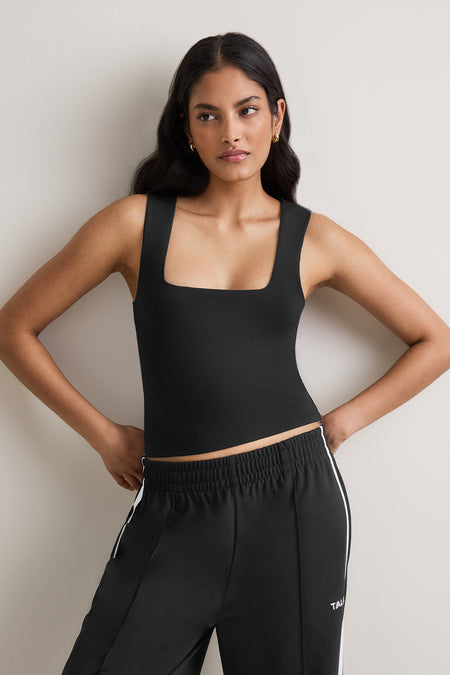 365 Square Neck Vest - Shadow Black