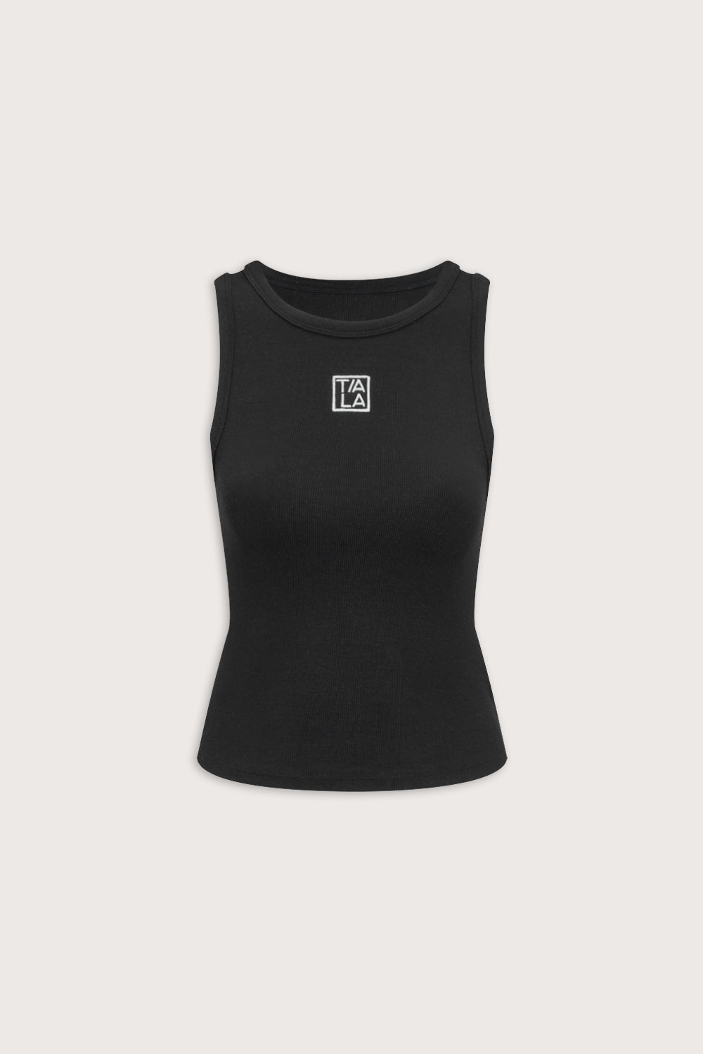 365 Sculpting Lounge Longline Logo Racer Vest - Shadow Black