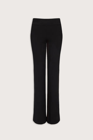 365 Sculpting Lounge Fold Waist Flared Trousers - Shadow Black