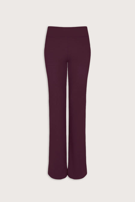 365 Rib Fold Waist Flared Trousers - Fig