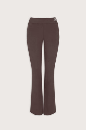 365 Sculpting Lounge Logo Flared Trousers - Espresso