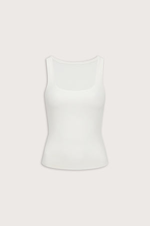 365 Sculpting Lounge Square Neck Vest - Coconut Milk