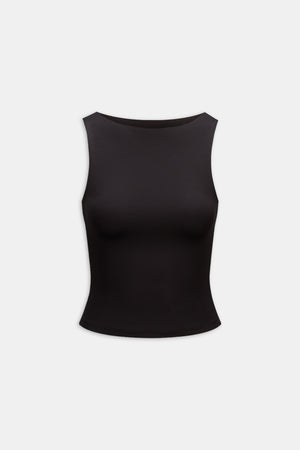 365 Boat Neck Tank - Shadow Black