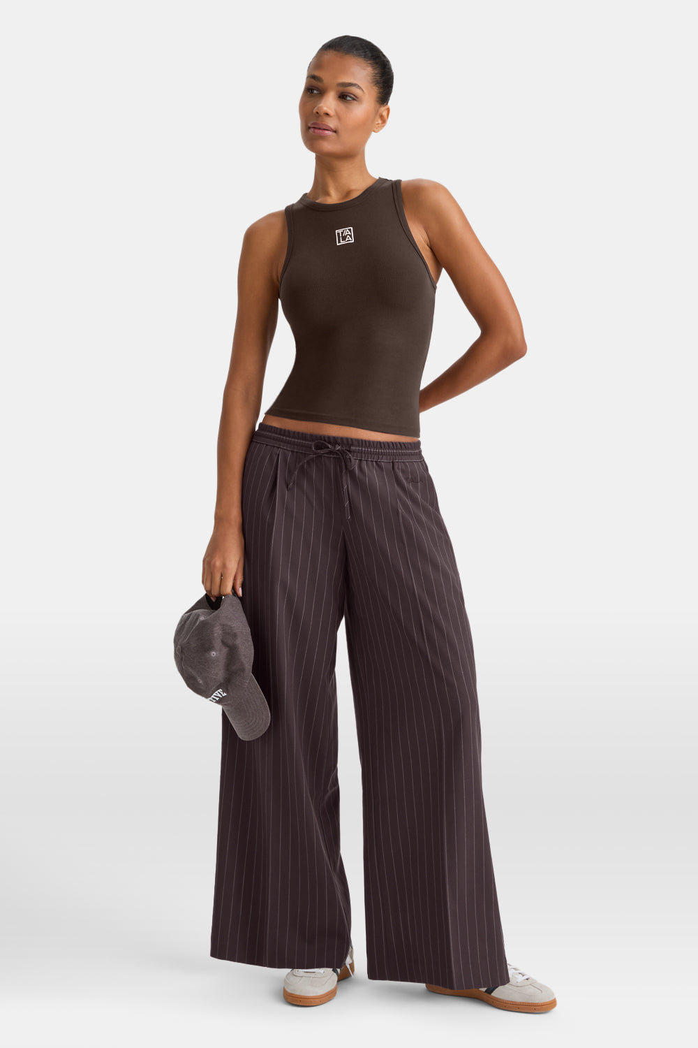 365 Rib Logo Racer Vest - Espresso