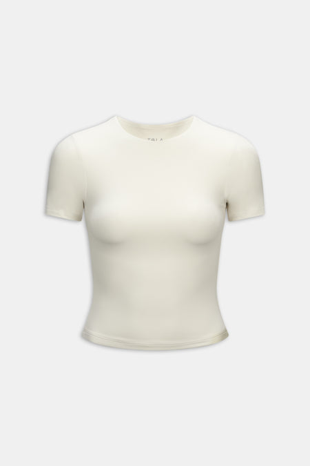 365 Crew Neck Short Sleeve T-Shirt - Vanilla