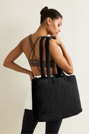 Essential Padded Tote Bag - Black