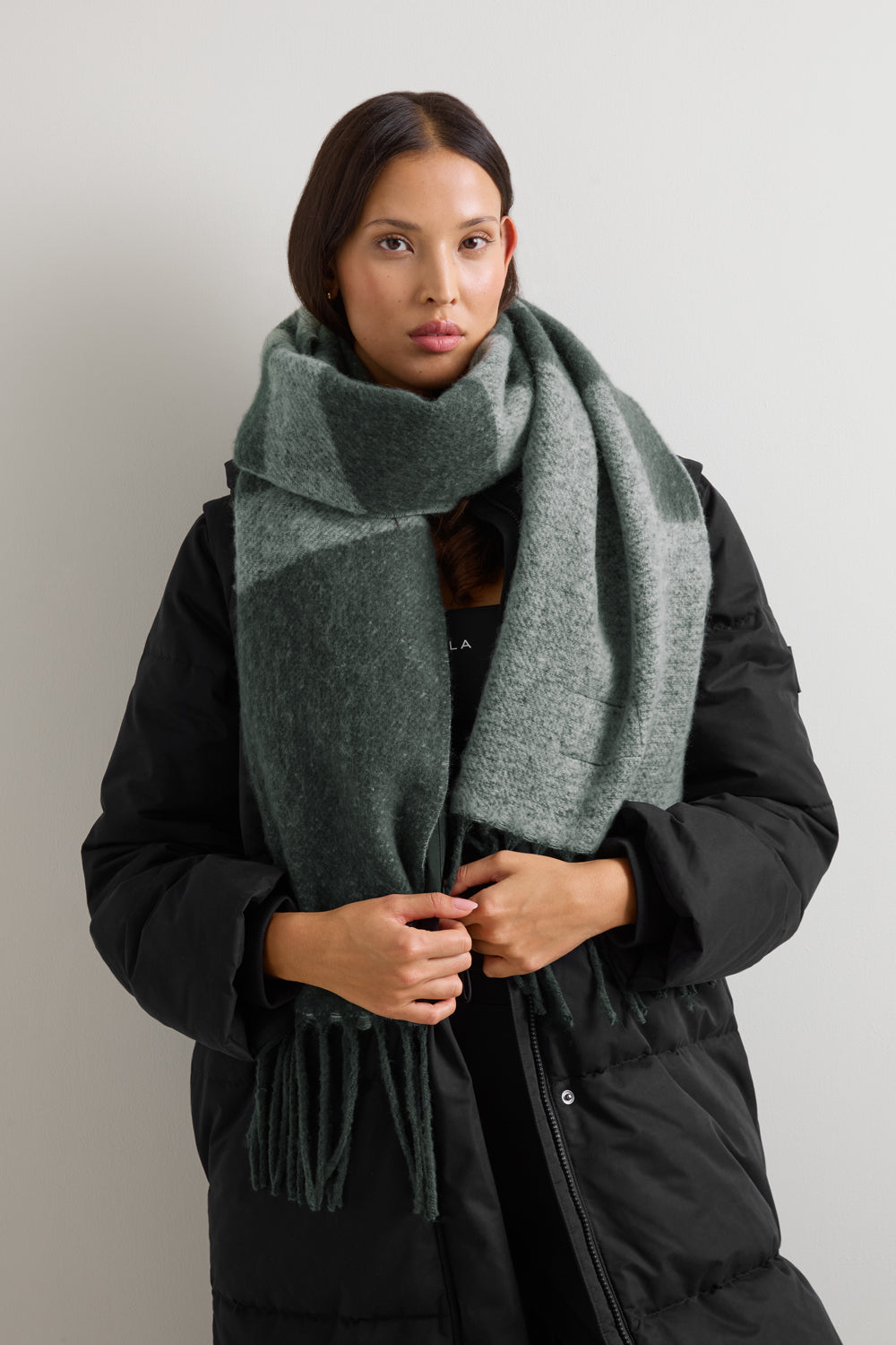 TALA Branded Logo Scarf - Slate Green