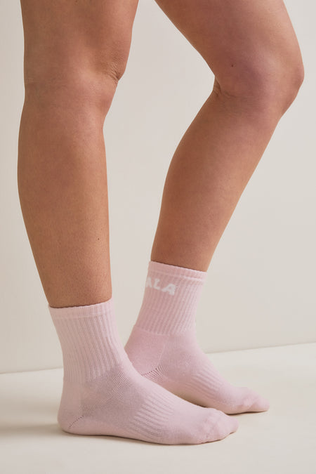TALA Crew Logo Socks - Ballet Pink