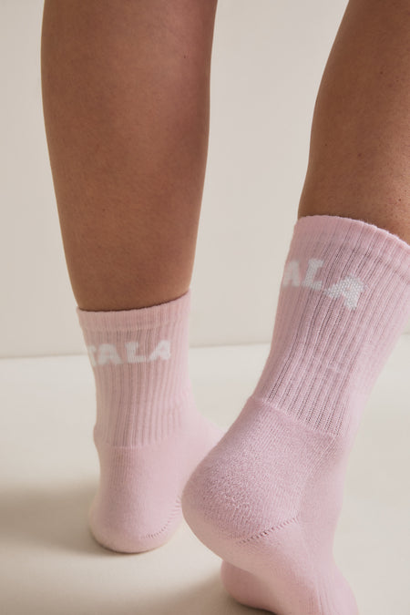 TALA Crew Logo Socks - Ballet Pink