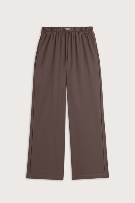 Wide Leg Studio Pant - Mocha Brown & Americano