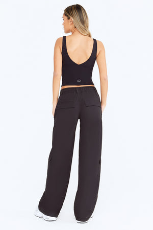 Adjustable Cargo Trouser - Black