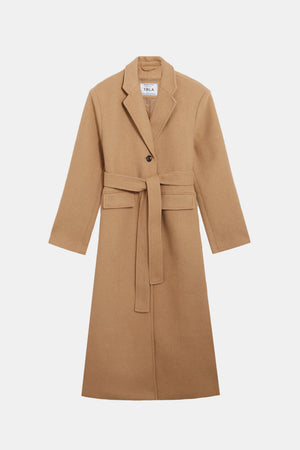 Everyday Single-Breasted Multiway Structured Overcoat - Camel