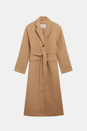 Everyday Single-Breasted Multiway Structured Overcoat - Camel