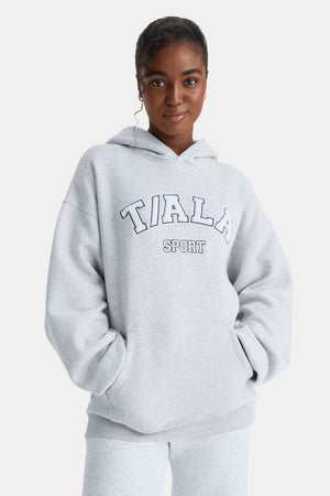 Oversized Club Hoodie - Grey Marl