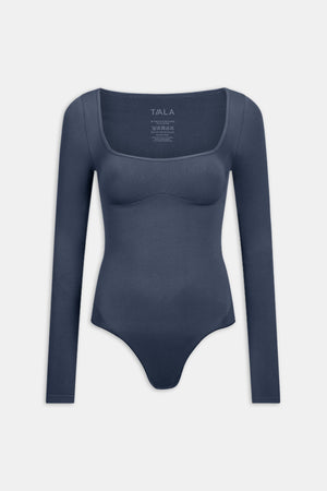 365 Contour Square Neck Bodysuit - Washed Navy