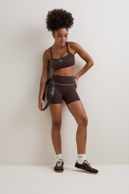 DayFlex Bandeau Sports Bra - Chestnut Brown