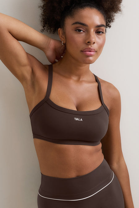 DayFlex Bandeau Sports Bra - Chestnut Brown
