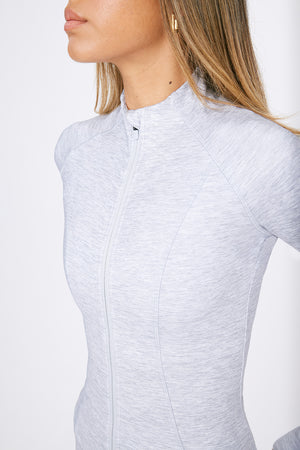 DayFlex Zip Through Jacket - Grey Marl