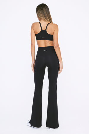 DayFlex High Waisted Split Hem Flared Yoga Pant - Shadow Black