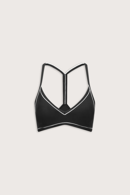 DayFlex Contrast Sweetheart Sports Bra - Shadow Black