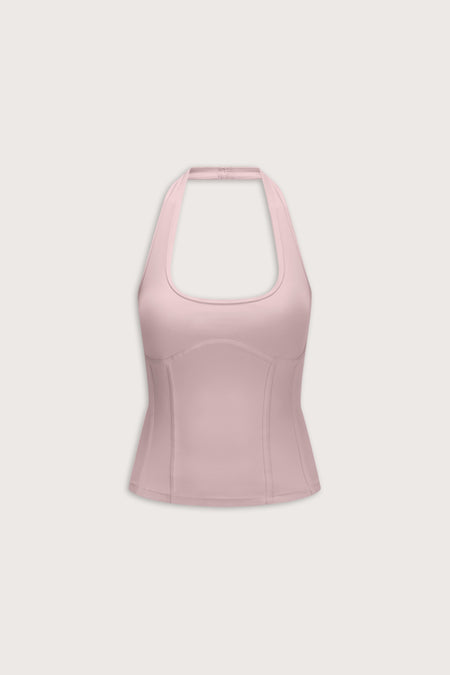 DayFlex Seamed Halter Tank - Blush