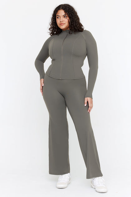 Plus size straight sale leg yoga pants