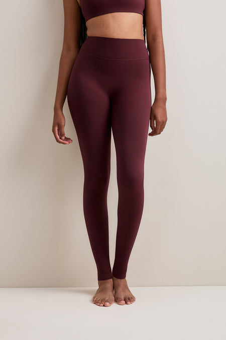 DayFlex High Waist No Front Seam Legging - Burgundy
