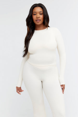 DayFlex Essential Long Sleeve Top - Buttermilk