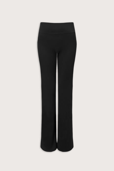 DayFlex High Waisted Flared Yoga Pant No Front Seam - Shadow Black