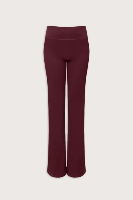 DayFlex High Waisted Flared Yoga Pant No Front Seam - Burgundy