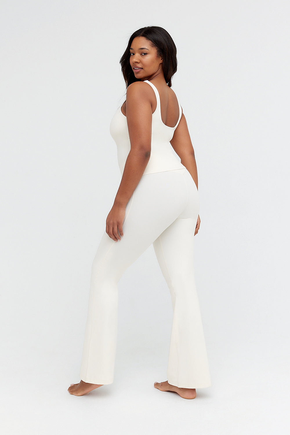 DayFlex Built-In Support Essential Square Neck Vest - Buttermilk