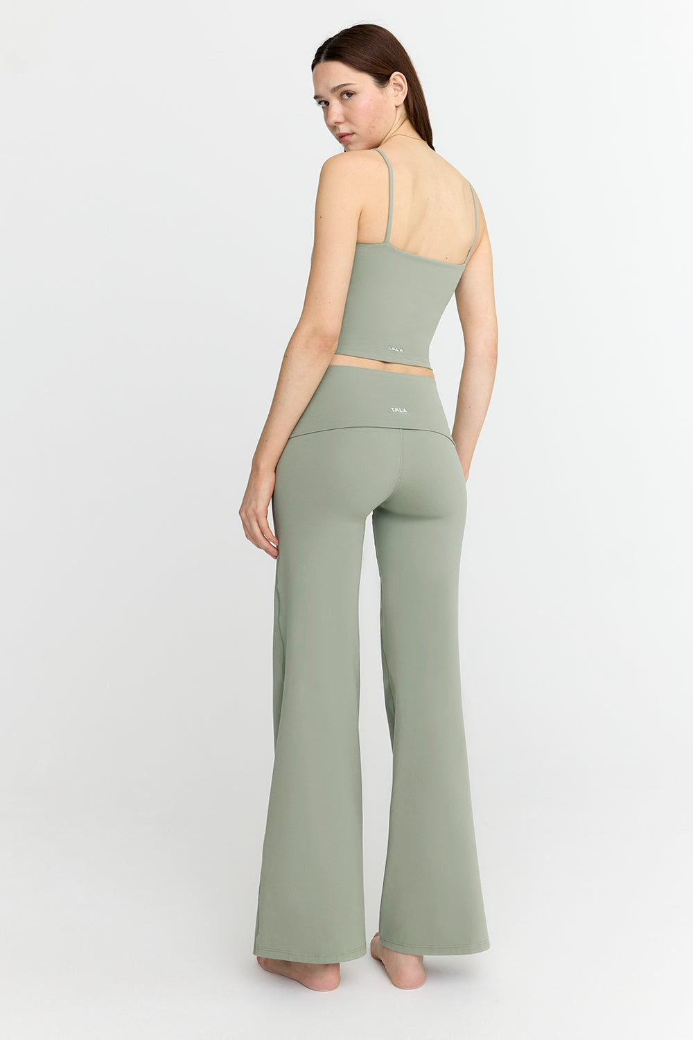 DayFlex Built-In Support Spaghetti Strap Cami Tank - Vintage Khaki