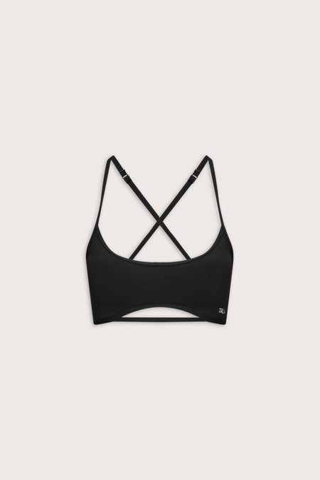 DayFlex Strappy Back Sports Bra - Shadow Black