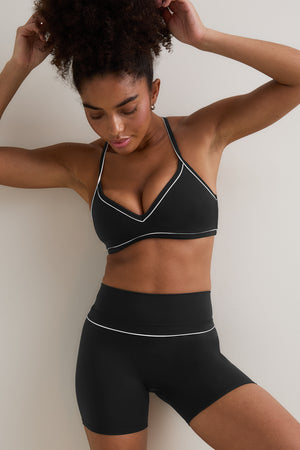 DayFlex Contrast Sweetheart Short - Shadow Black