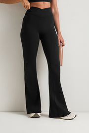 DayFlex Wrap Flared Yoga Pant No Front Seam - Shadow Black